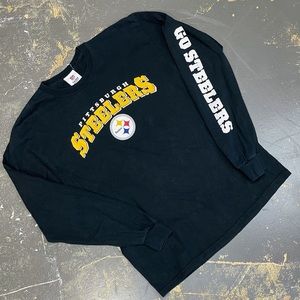 Pittsburgh Steelers Football NFL Shirt Medium Retro Vintage Long Sleeve